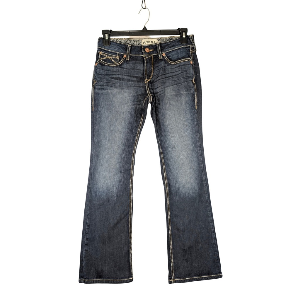 Ariat REAL Bootcut Jeans Womens 29S Dark Wash Stretch Denim 10032047